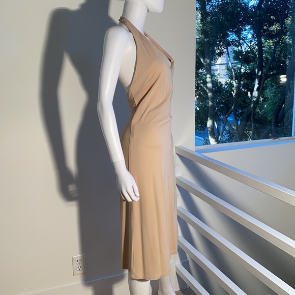 Vintage Halter Backless Midi Dress Sexy!!! XXS - Picture 6 of 6